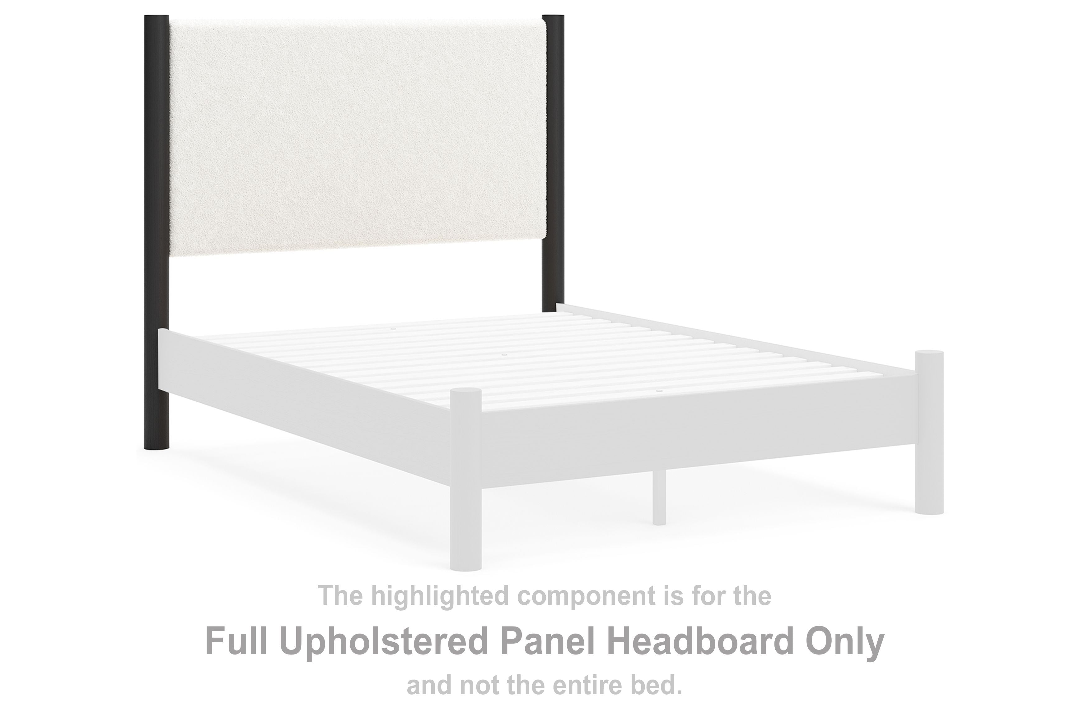 Cadmori - Full Upholstered Panel Headboard - Black / White