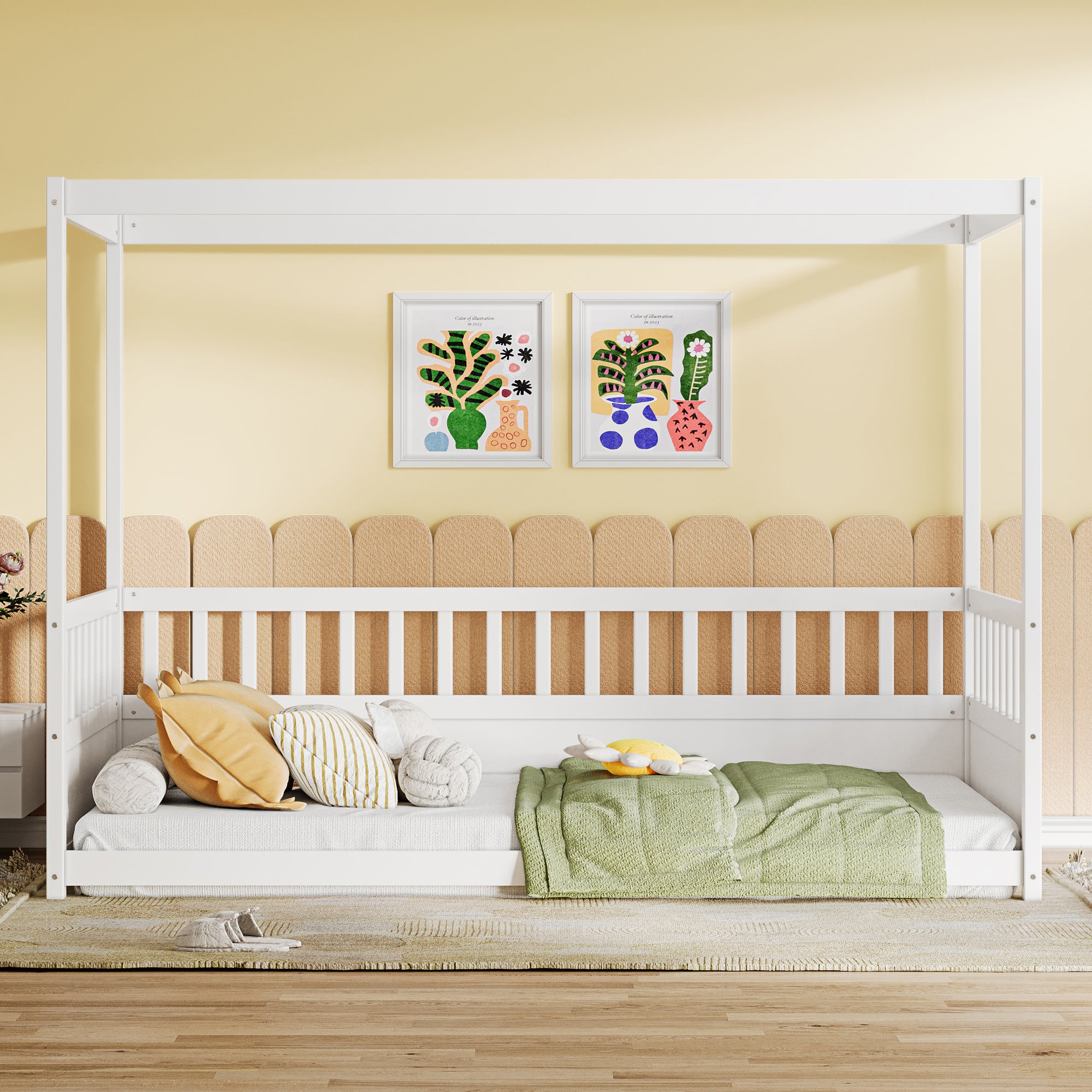 Twin Canopy Bed: Safe & Stylish Kids' Bed Frame
