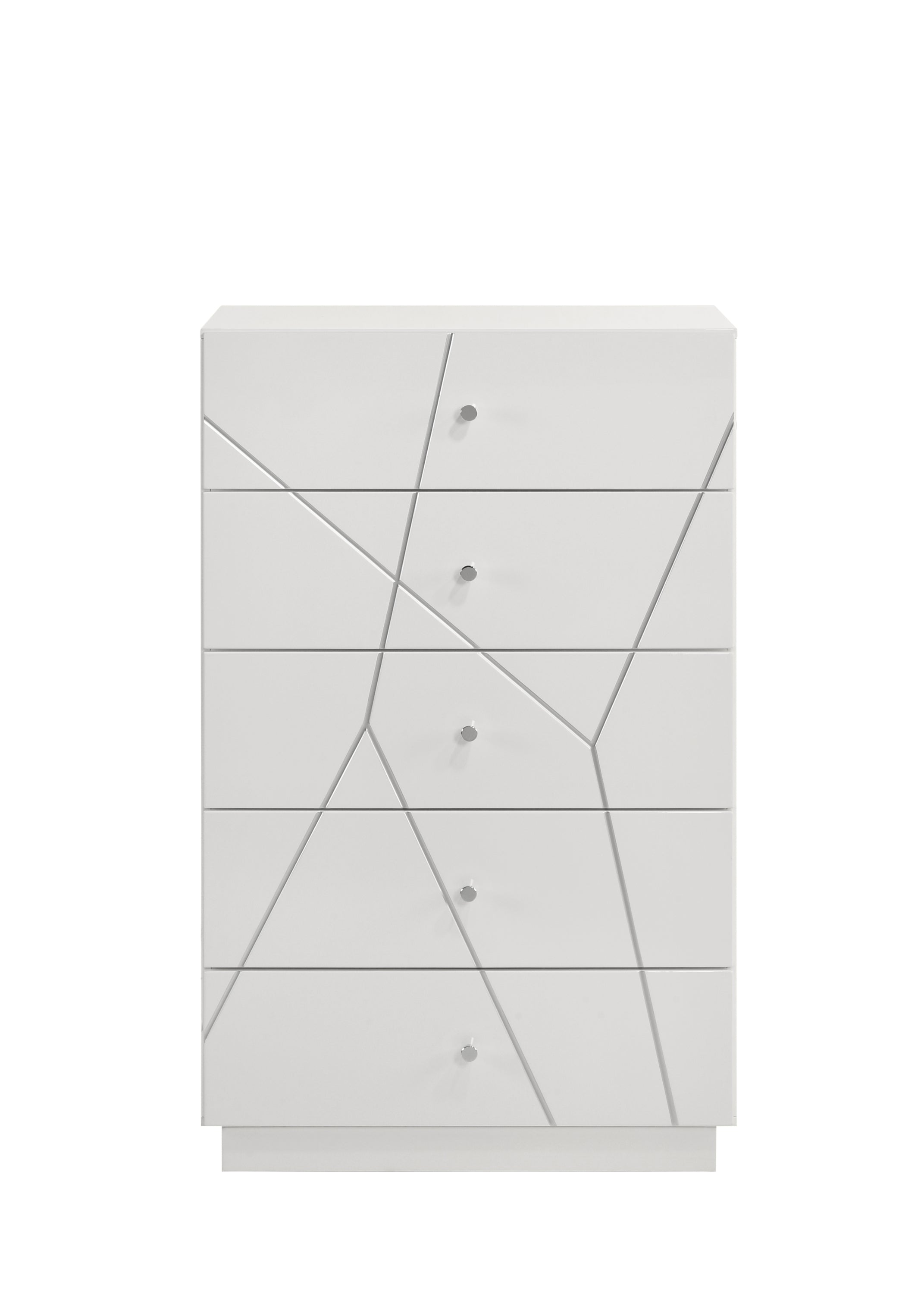 Manhattan Chest: Lacquer Geometric Modern Storage White