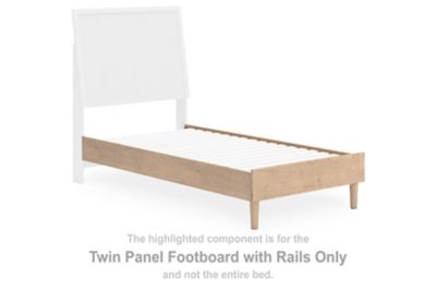 Cielden - Tan - Twin Panel Footboard With Rails