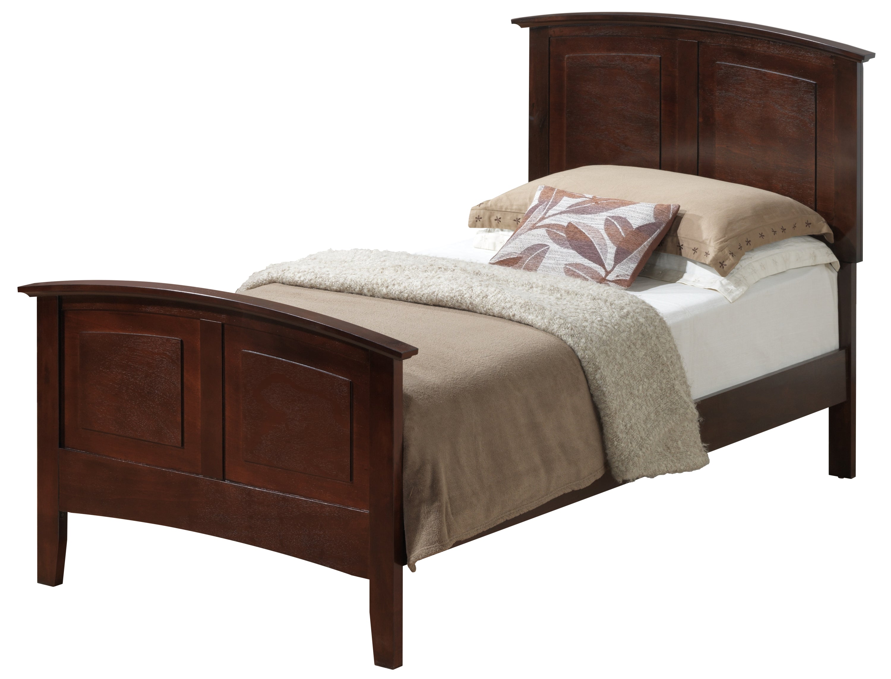 Hammond G5425A-TB Twin Bed, Cappuccino Wood Finish, Ships 2 Boxes