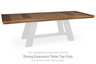 Greddinton - Brown / Black - Rectangular Dining Room Extension Table Top