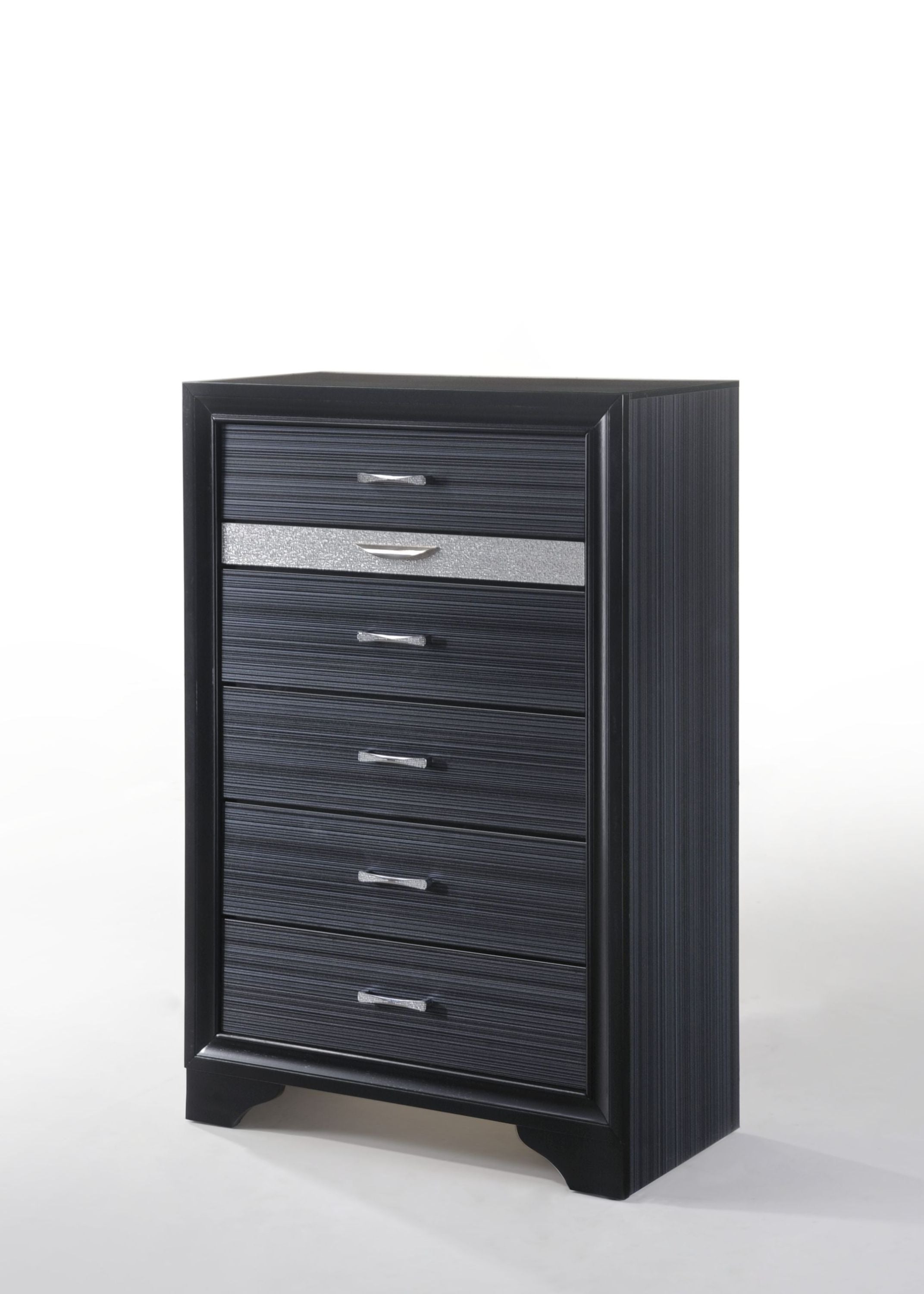 Naima Black Finish Chest | Bedroom Storage Furniture