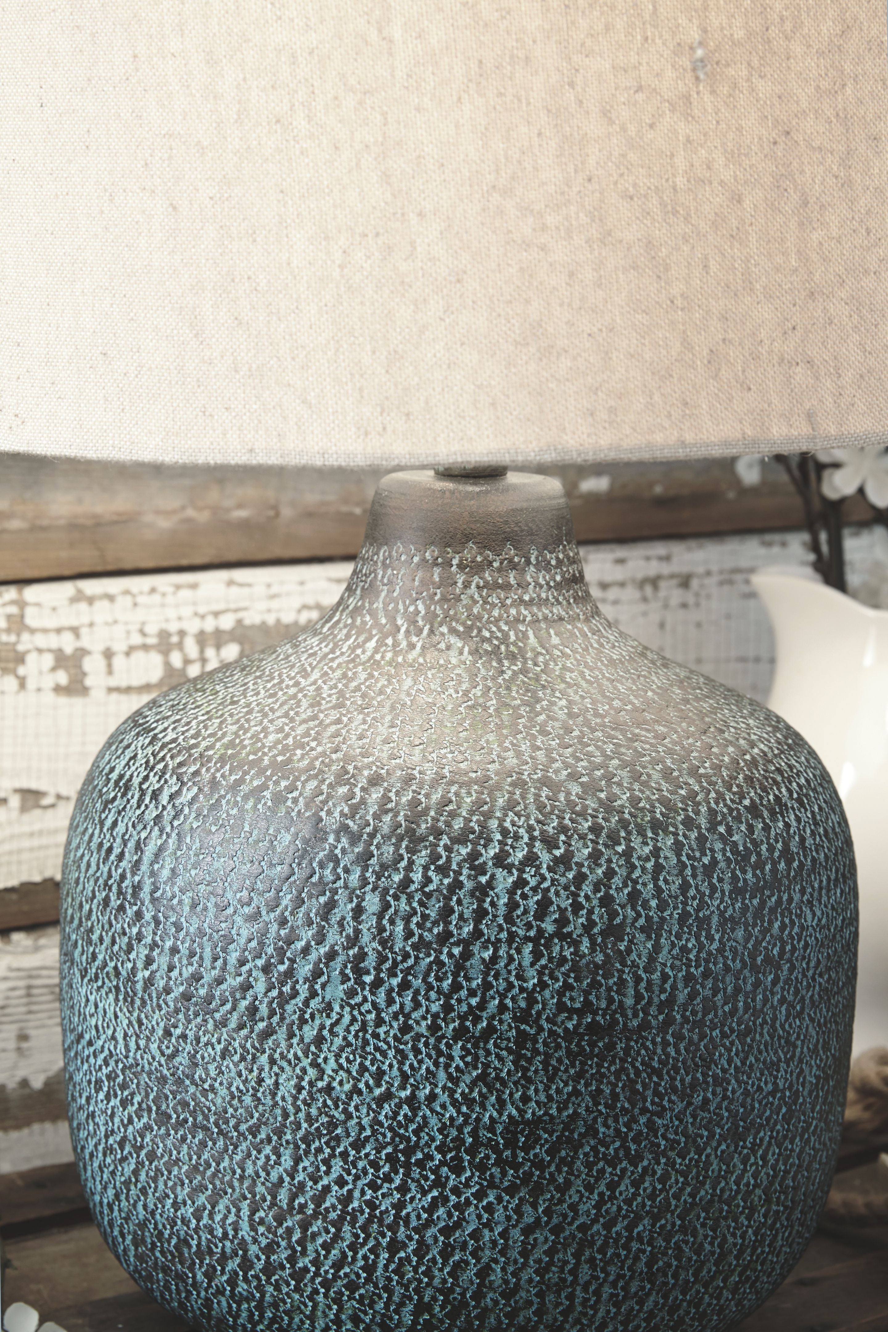 Malthace - Metal Table Lamp - Patina