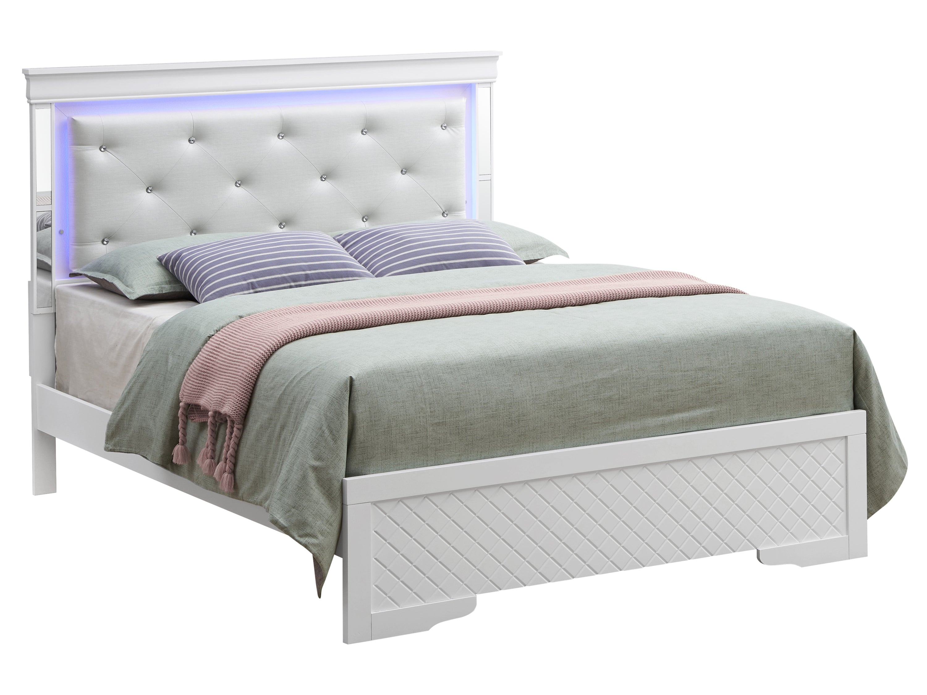 Verona G6790C-QB3 Queen Bed - Silver Champagne Finish