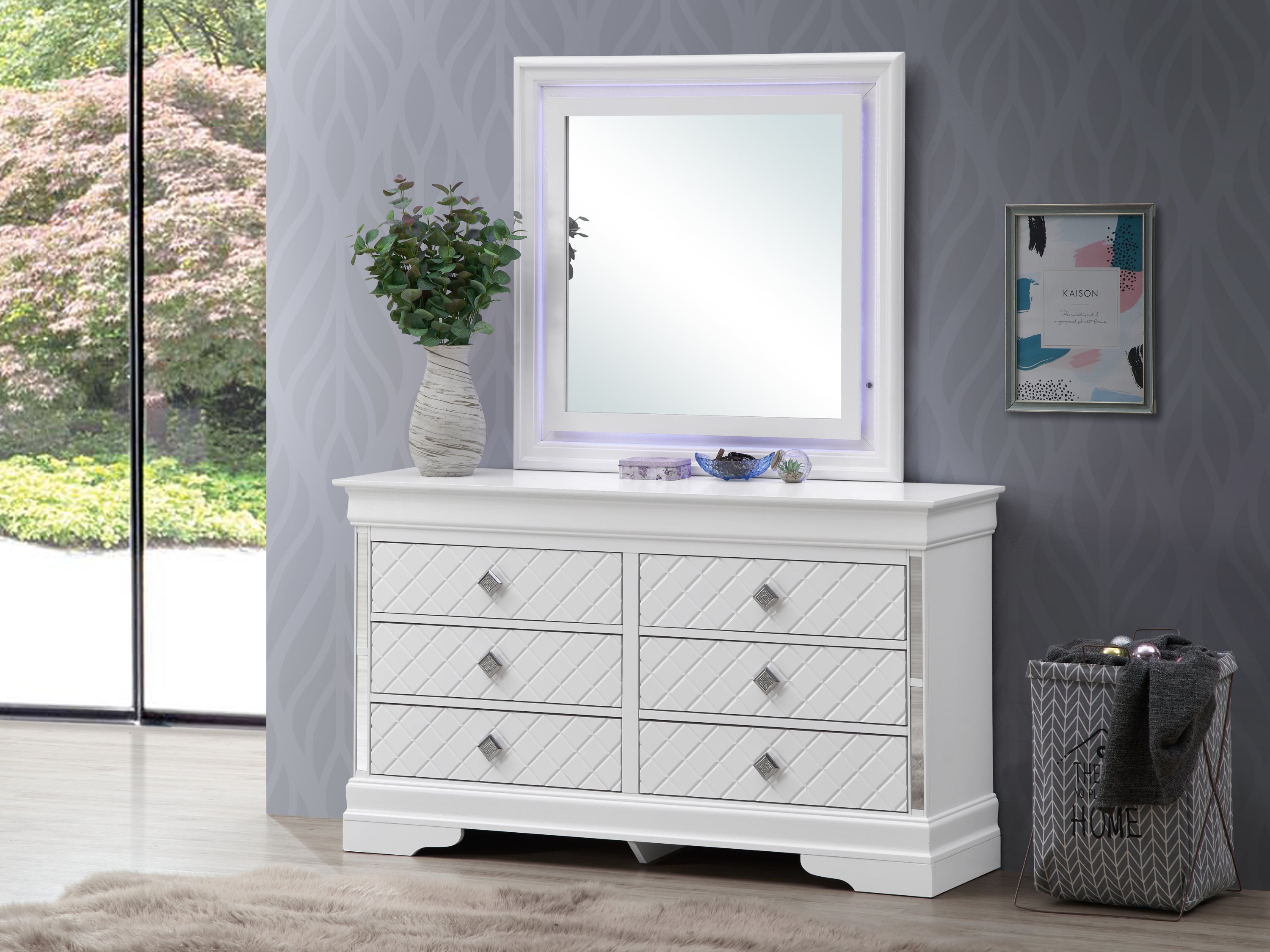 Verona G6790-D Dresser | Silver Champagne Finish Furniture