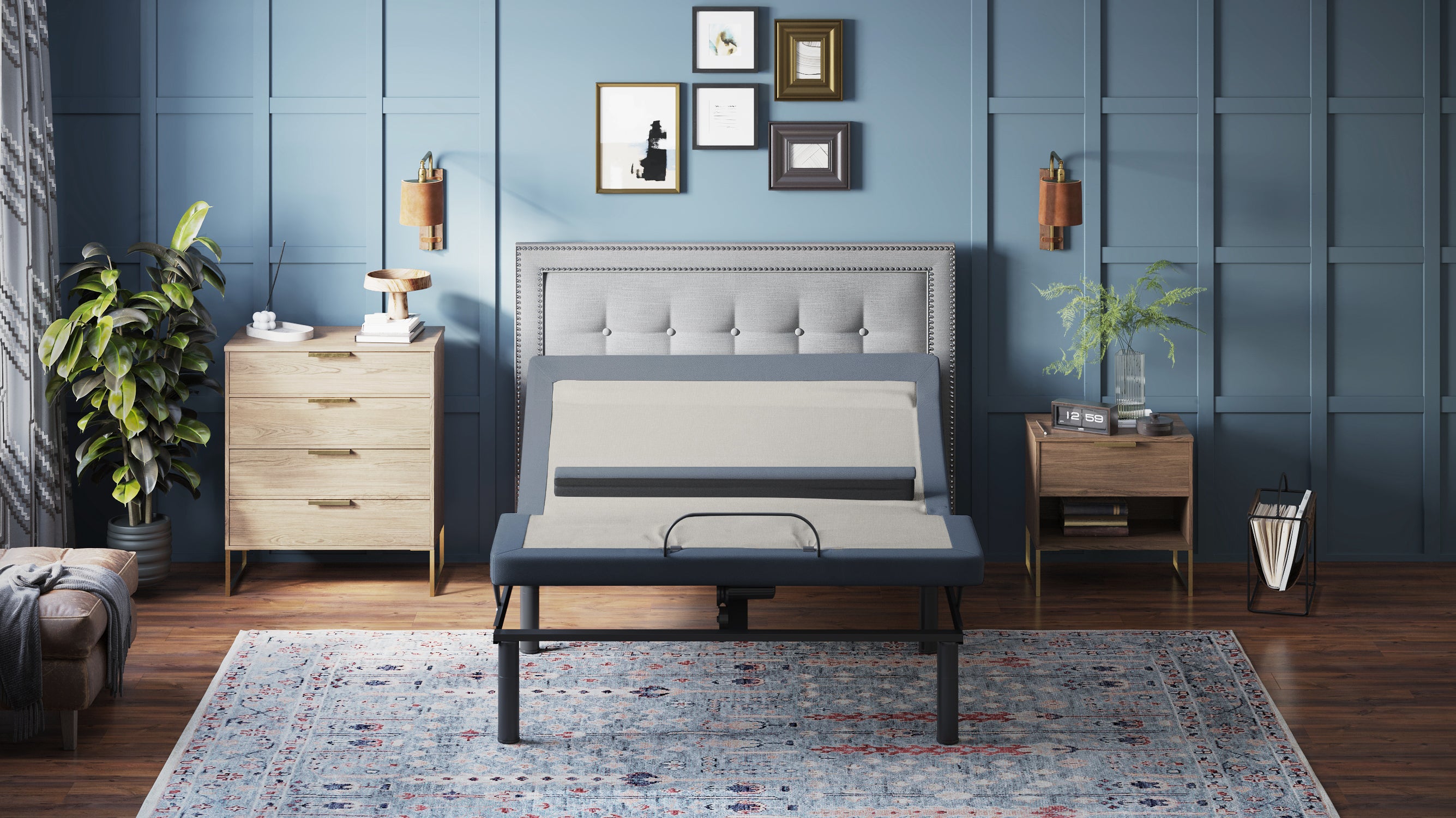 BT6500 Queen Adjustable Bed Base: Head/Foot Tilt & Lumbar Support