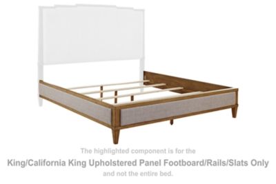 Sharlance - Green / Brown - King/California King Upholstered Panel Footboard with Slats