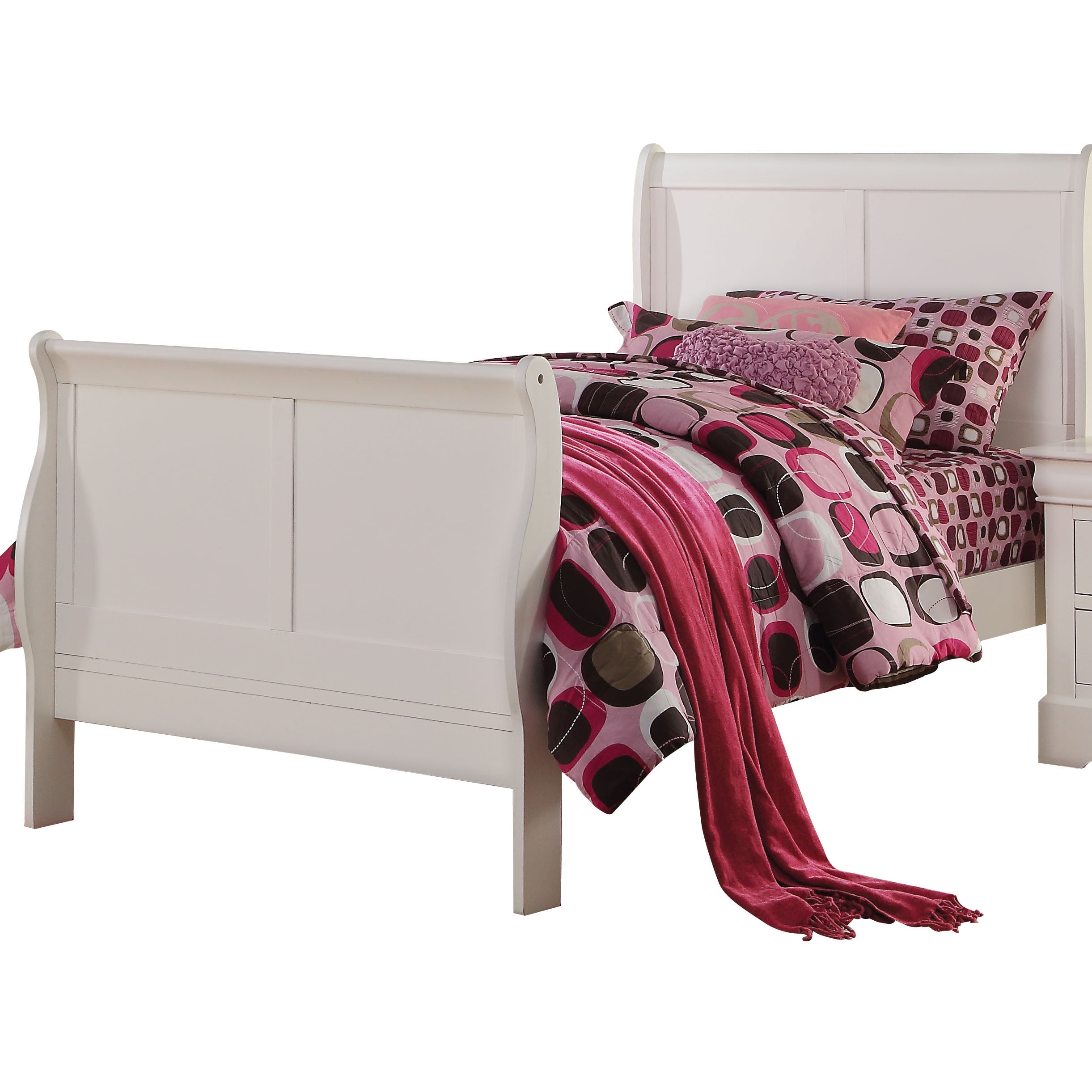 White Twin Sleigh Bed: Elegant & Classic Bedroom Furniture