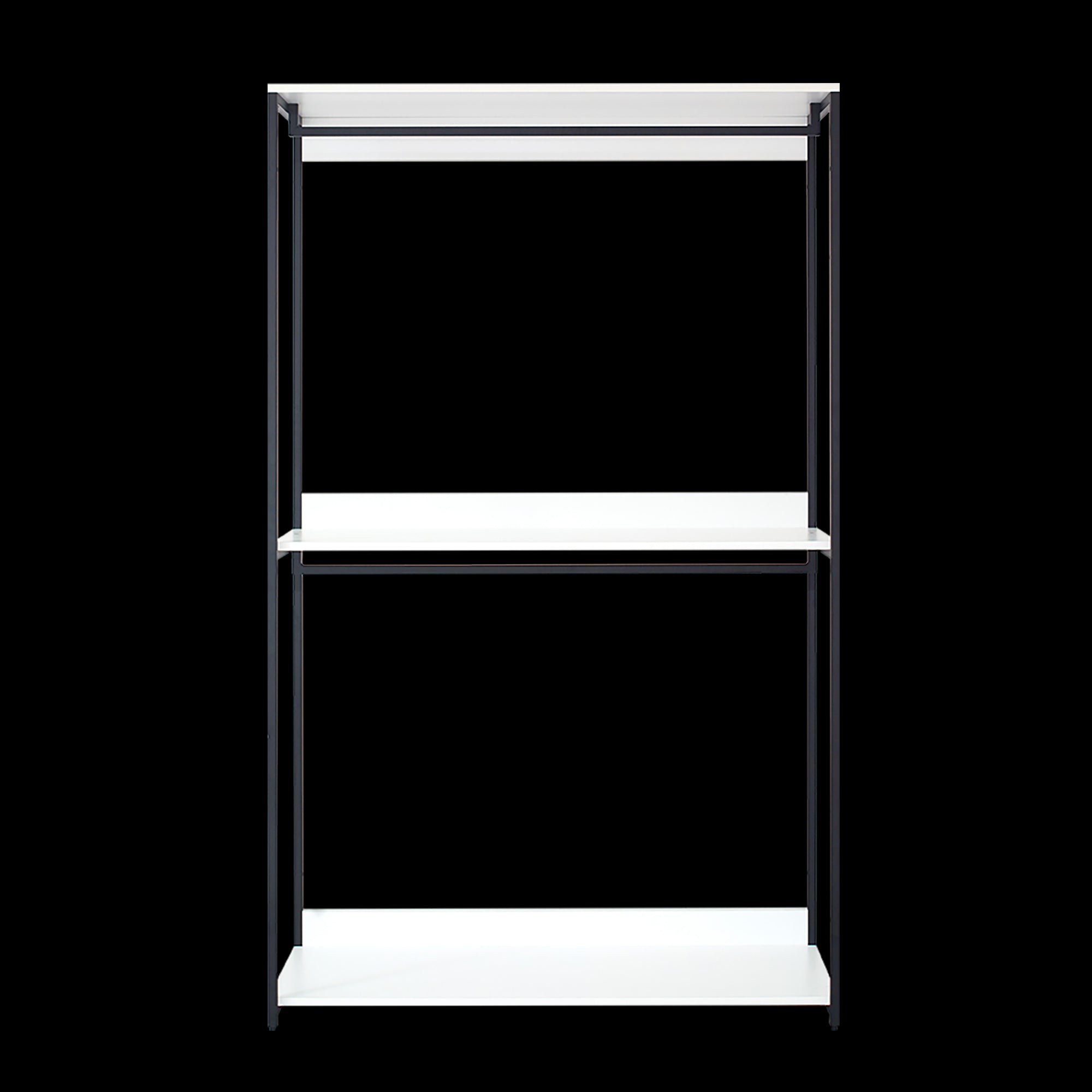 Fiona Wood & Metal Walk-in Closet - White Melamine 47.2"