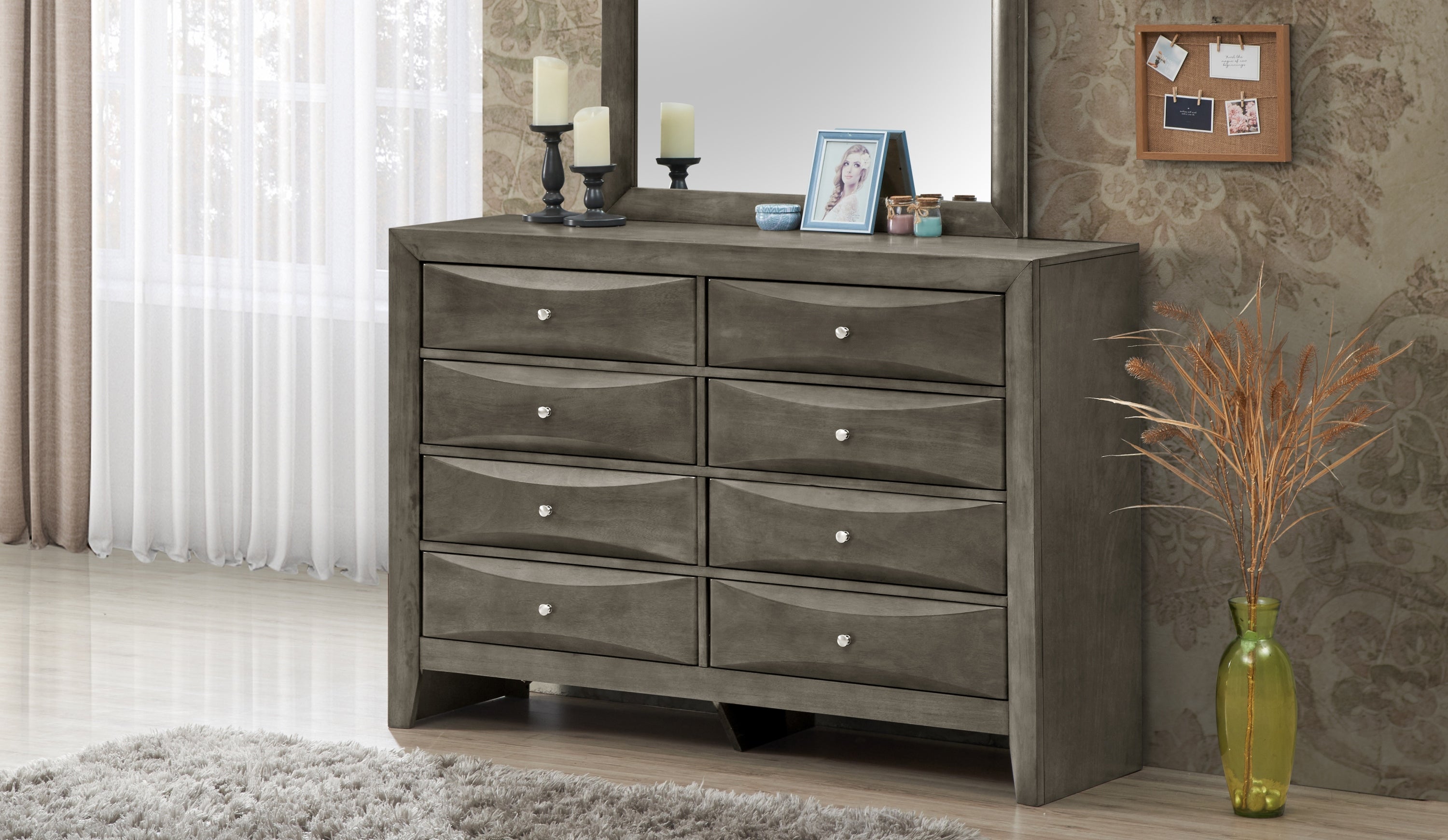 Marilla G1505-D Gray Dresser - Stylish Bedroom Storage
