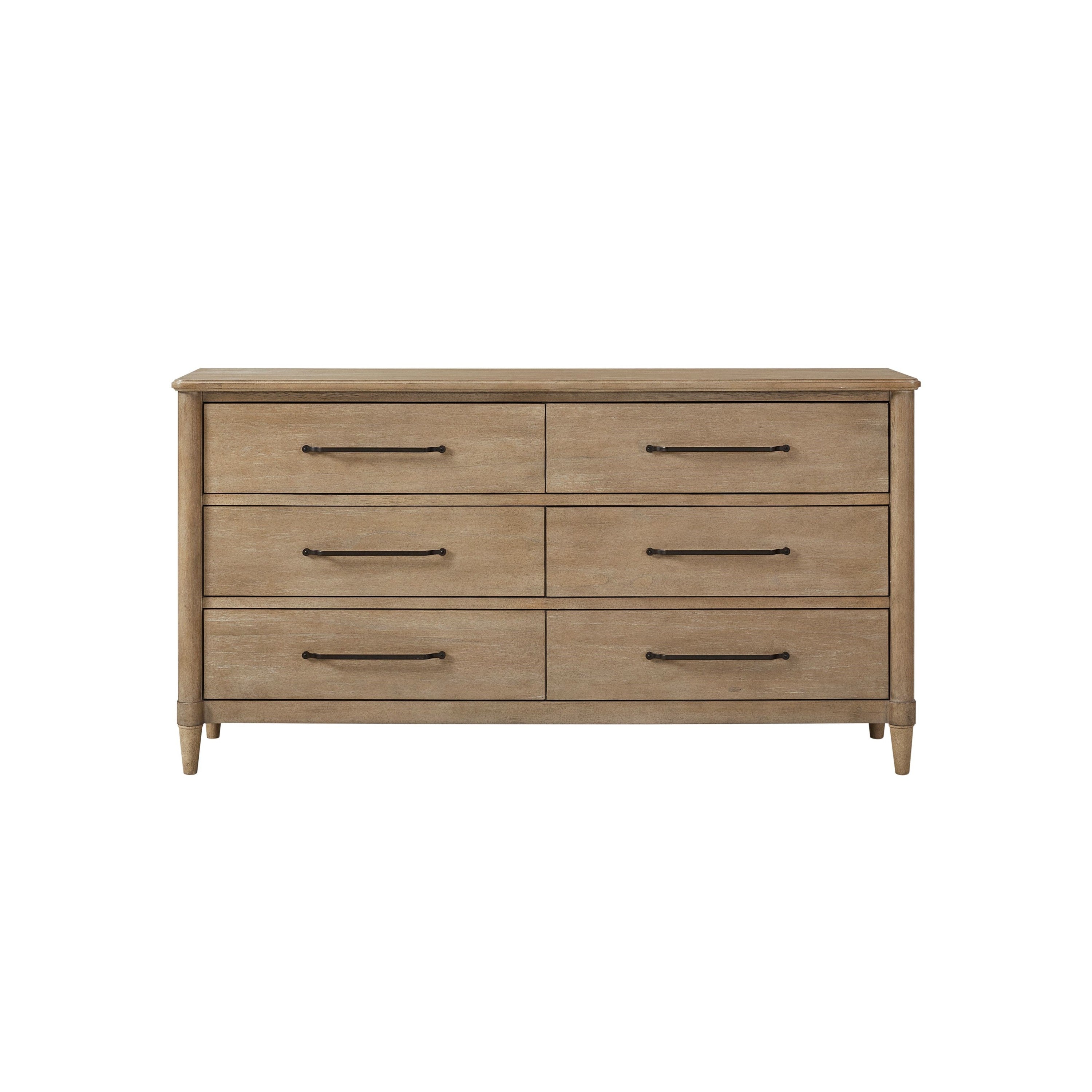 Sand Finish 6-Drawer Wood Dresser | Ample Storage