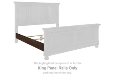 Porter - King Panel Rails - Rustic Brown