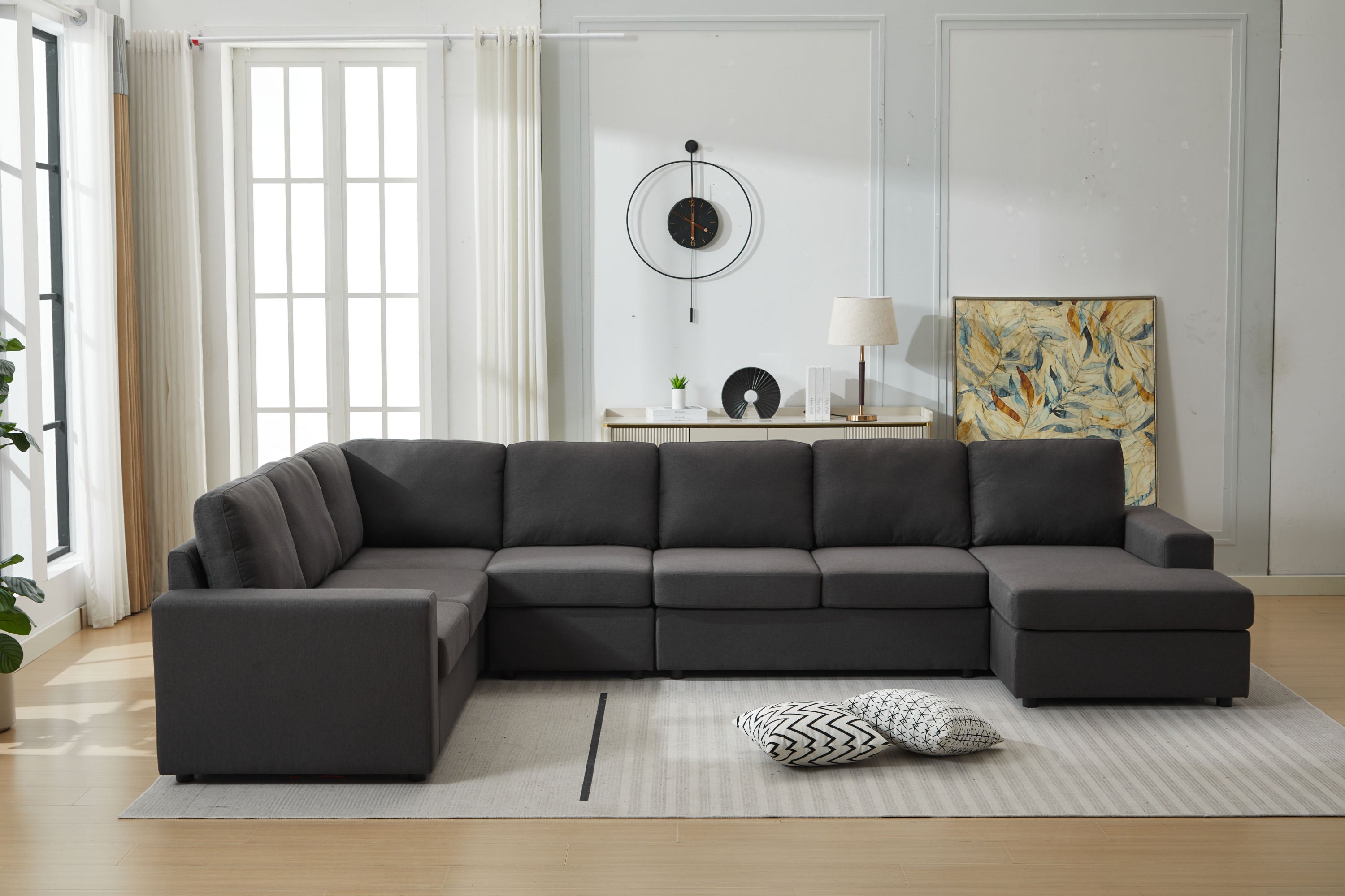 Large L-Shaped Modular Sofa Set for Contemporary Homes