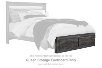Baystorm - Queen Storage Footboard - Gray