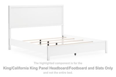 Binterglen - King/California King Panel Headboard/Footboard and Slats - White