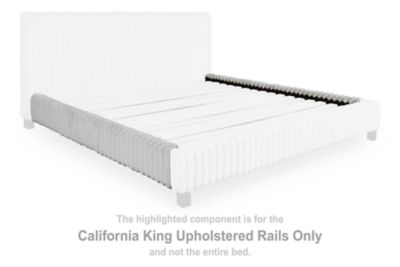 Zuraleus - California King Upholstered Rails - Gray