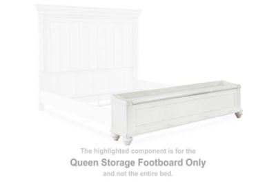Kanwyn - Queen Storage Footboard - Whitewash