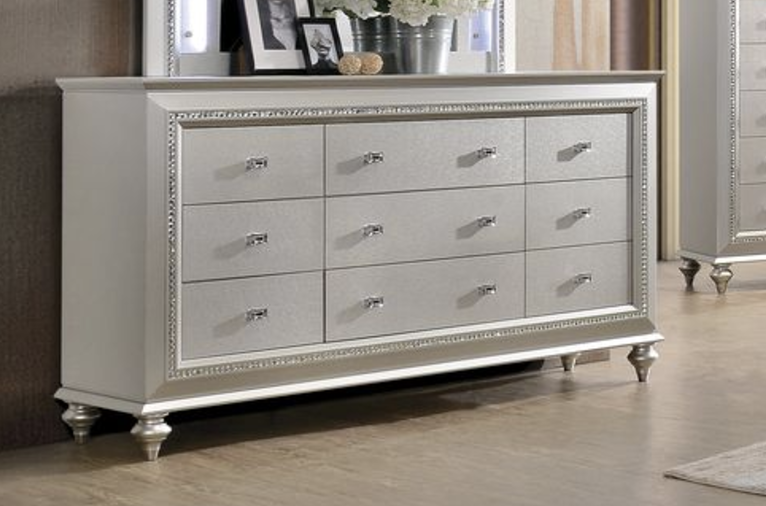 Kaitlyn Champagne Finish Dresser - Stylish Bedroom Storage
