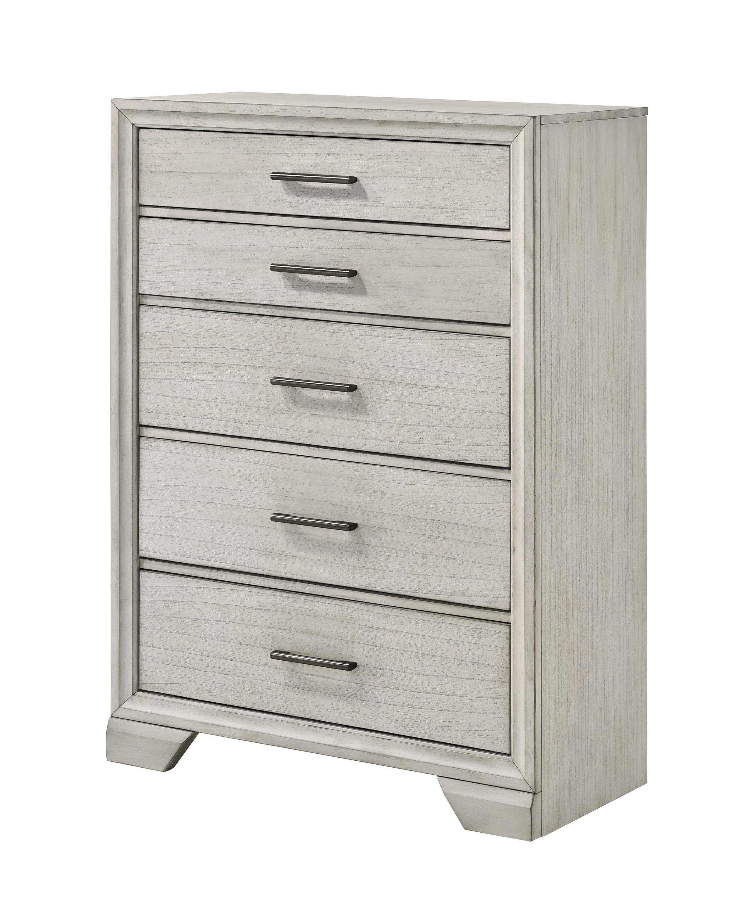 Contemporary White Mist Solid Wood Storage Chest Bedroom Furniture