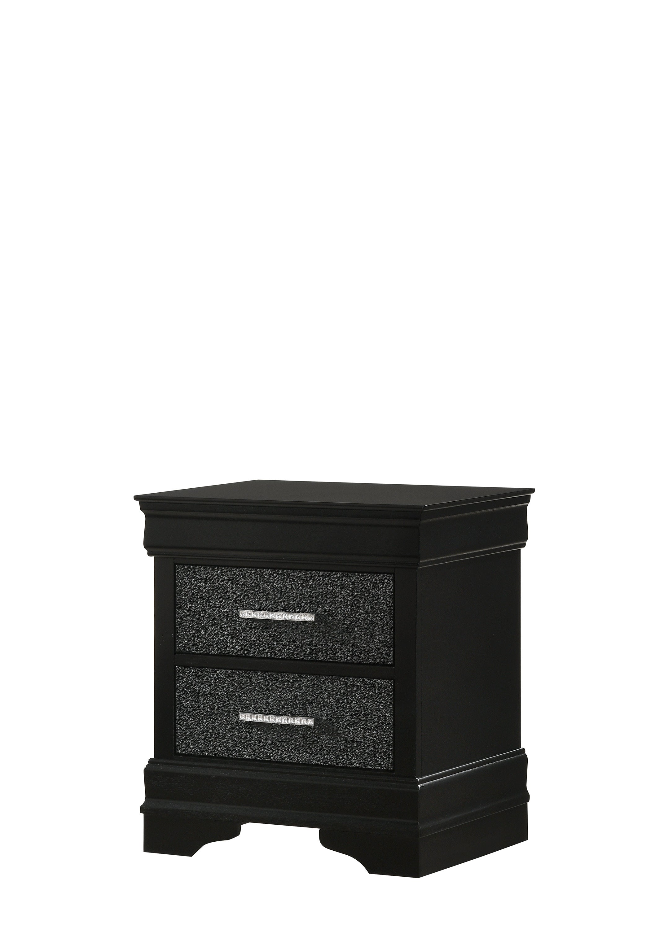 Amalia Nightstand Black - Modern Bedside Storage Solution