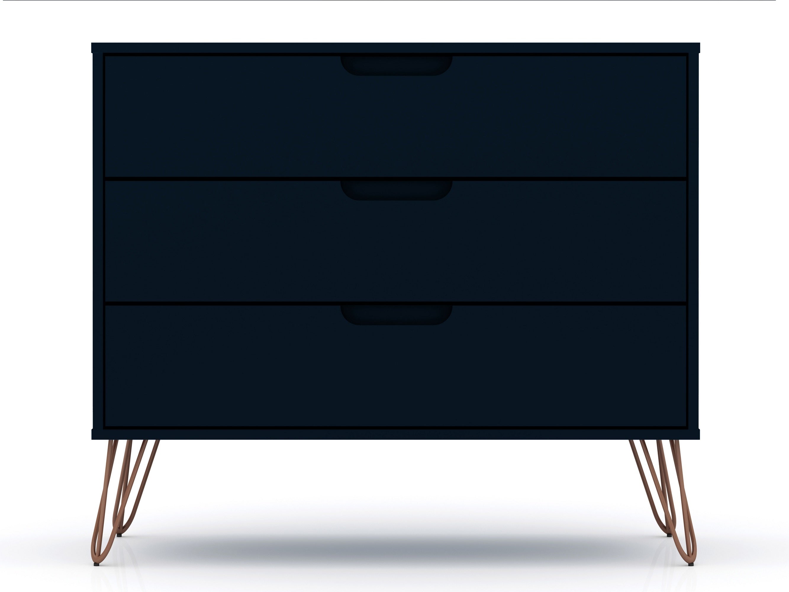 Rockefeller 35" Midnight Blue 3-Drawer Dresser