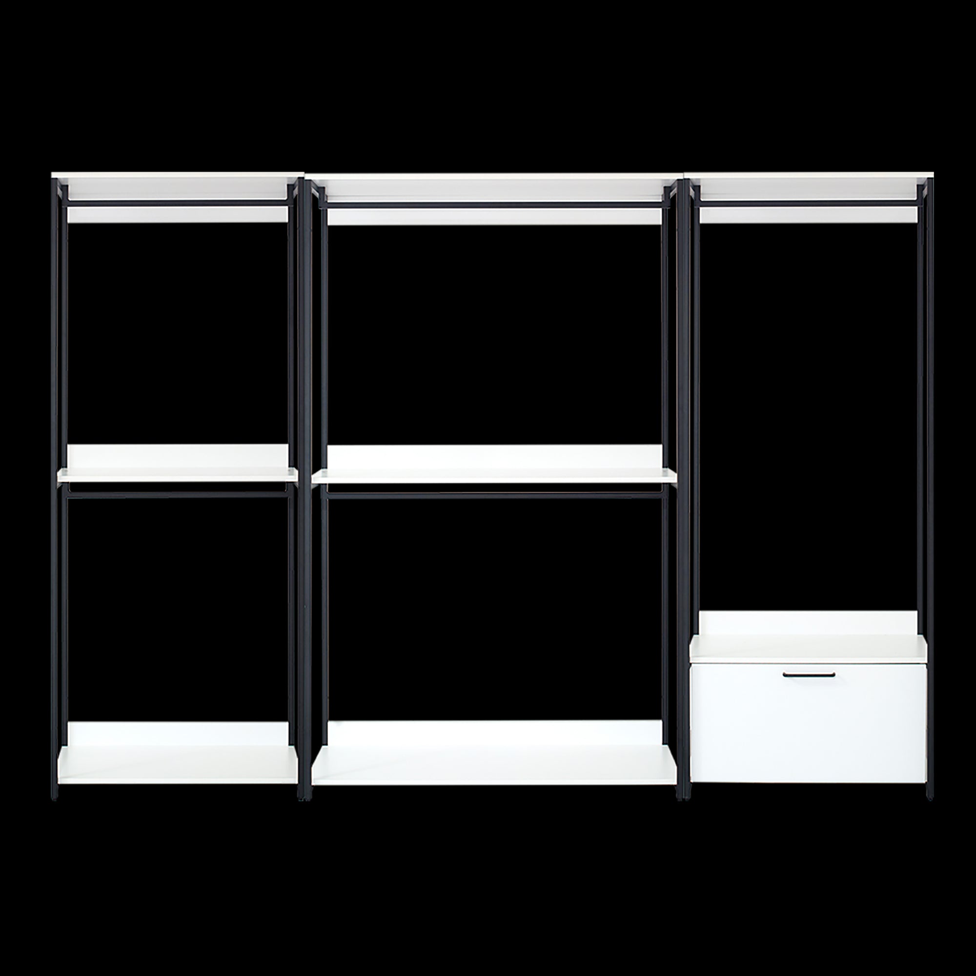 White Freestanding Walk-in Wood Closet System Melamine