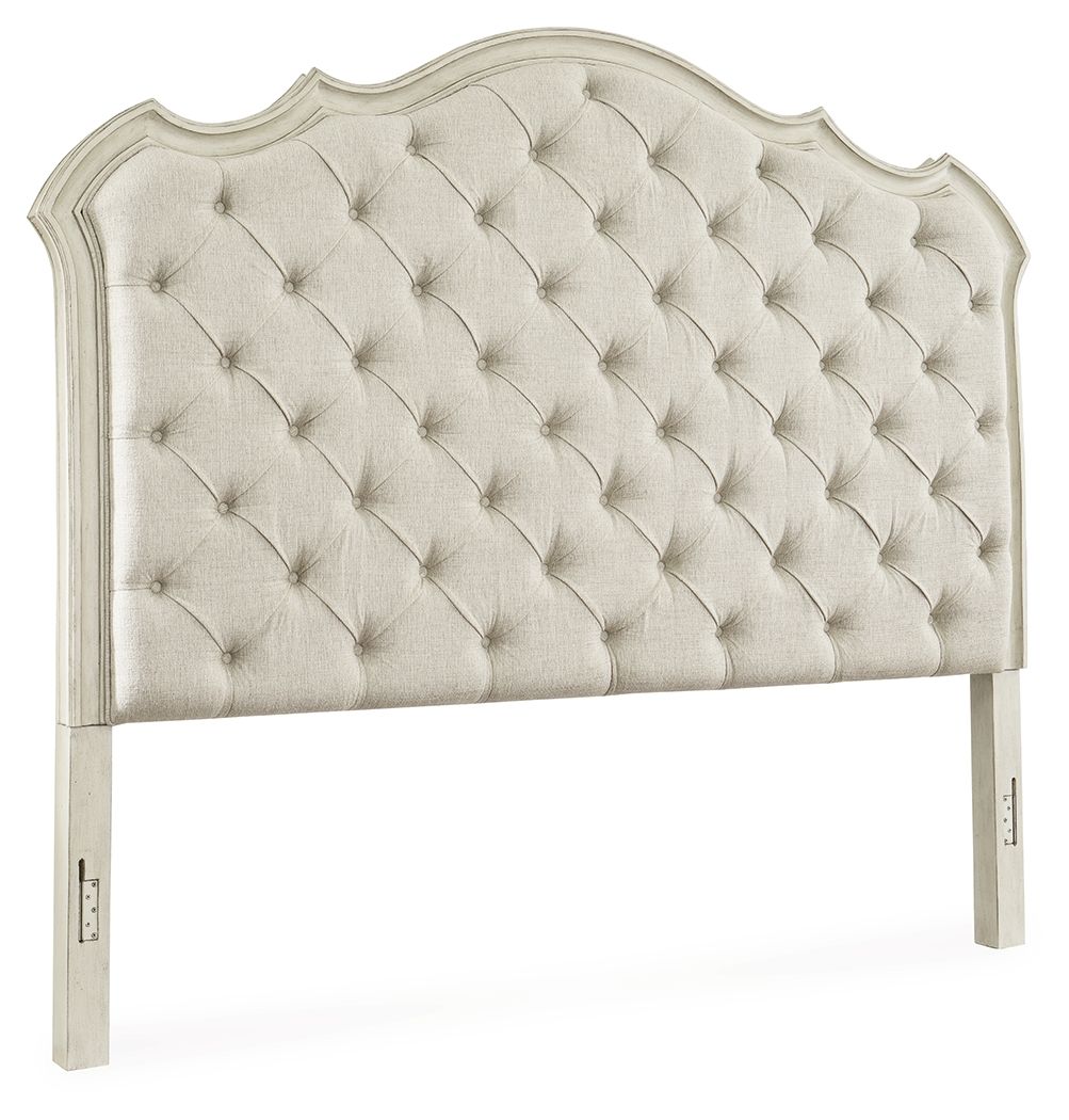 Arlendyne - King / Cal King Upholstered Panel Headboard - Antique White
