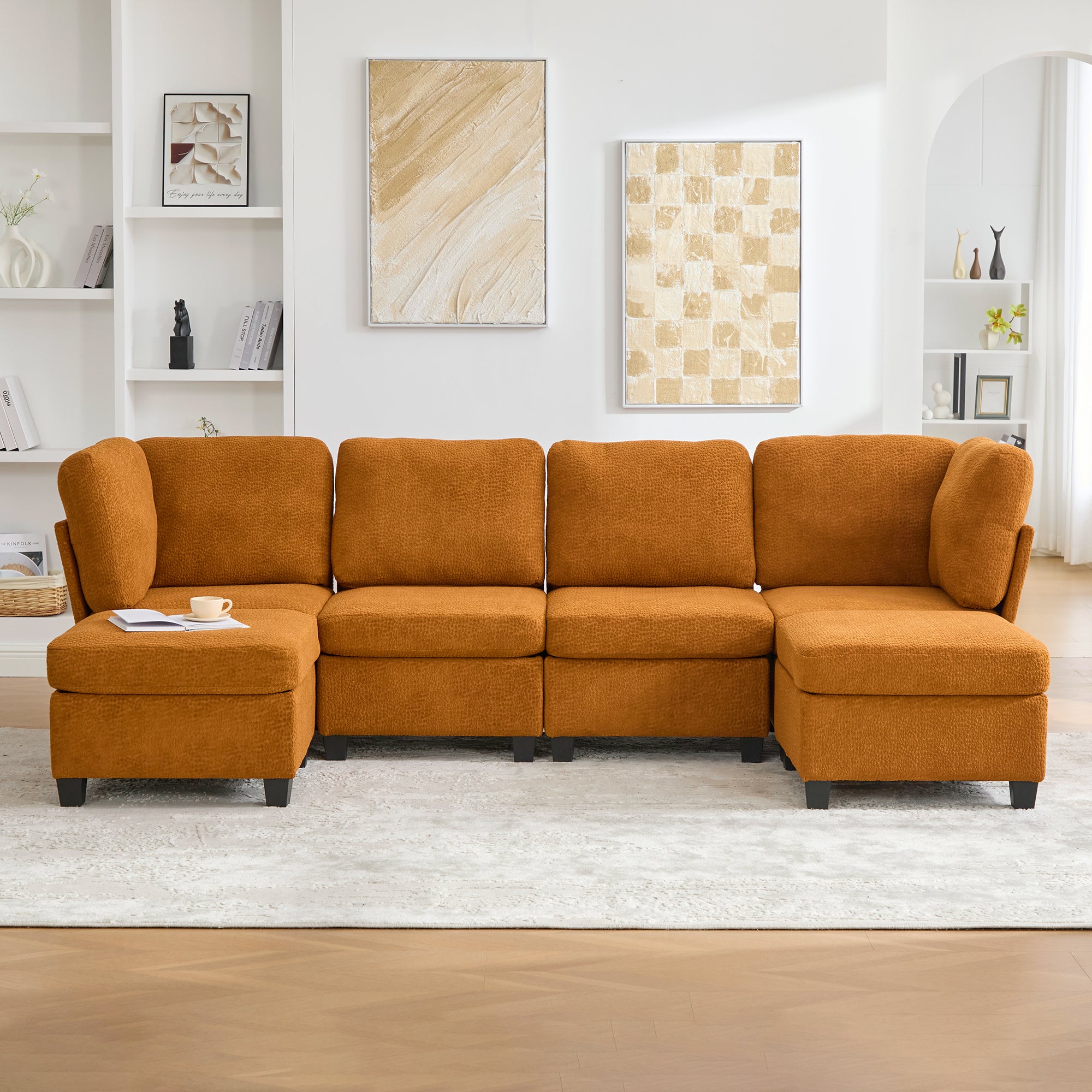 UNITED WE WIN Modular Sectional Sofa: Convertible U-Shape Storage