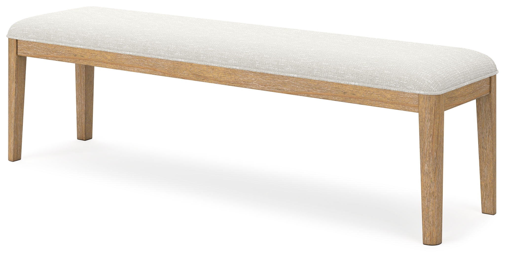Rencott - Large Upholstered Dining Room Bench - Light Brown