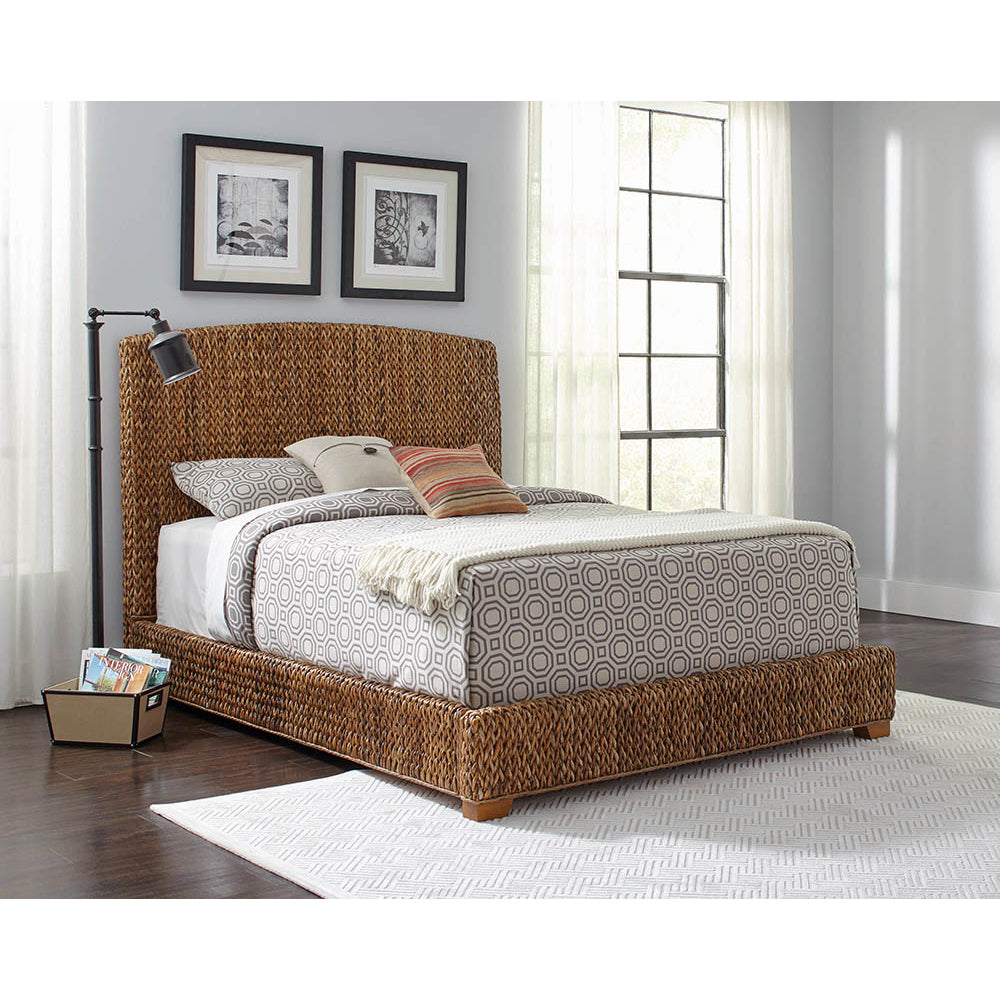Holden Rustic Brown & Natural Queen Bed Frame