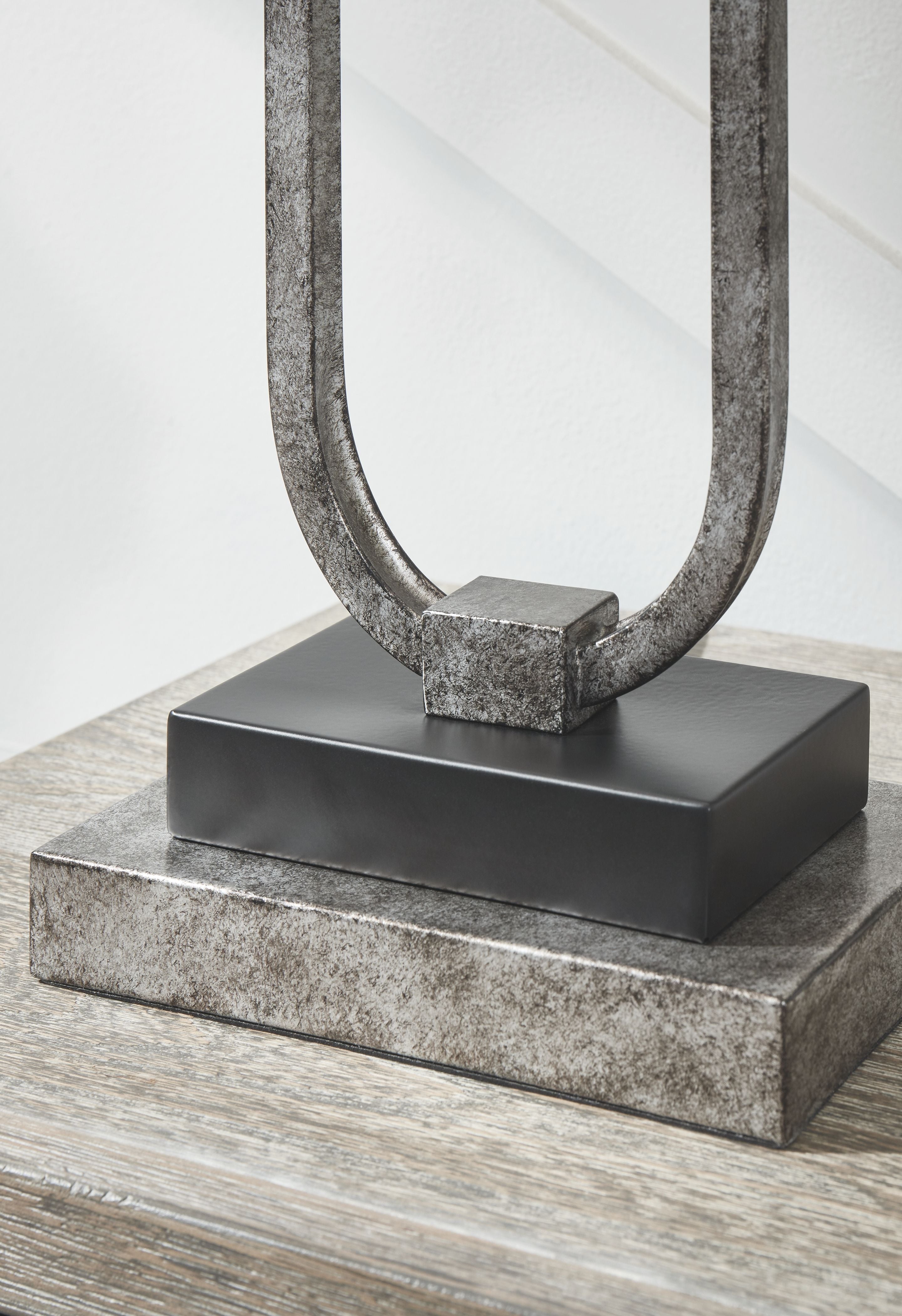 Bennish Antique Silver Finish - Metal Table Lamp