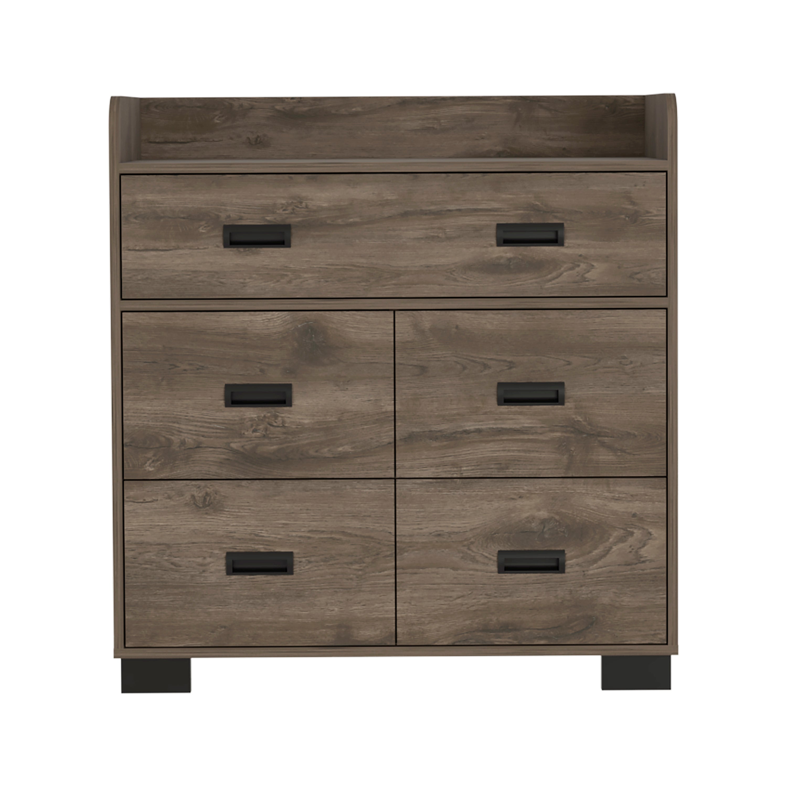 Dark Brown Bedroom Dresser - Wuuman Wood Storage Chest