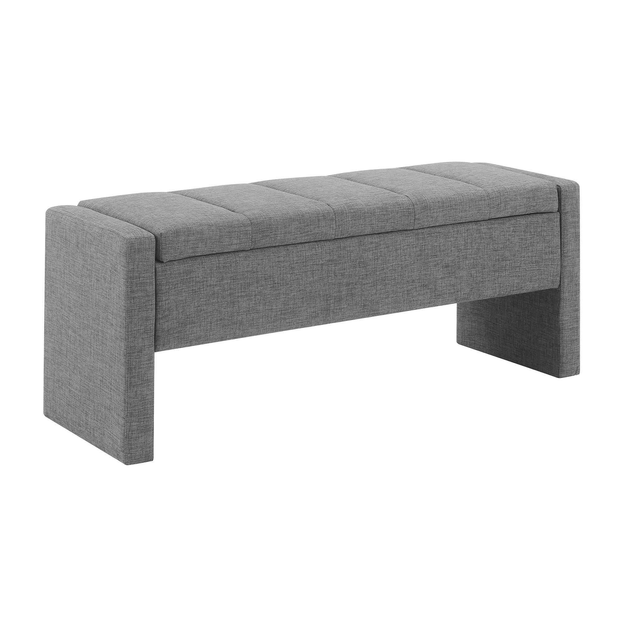 Dark Grey Upholstered Storage Bench - Bed End & Footrest