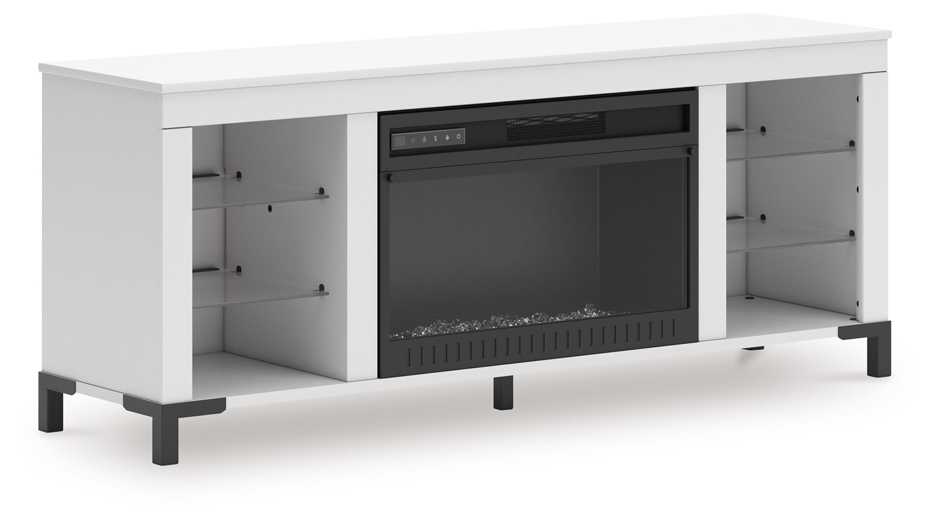 Brollevi - TV Stand With Fireplace - White