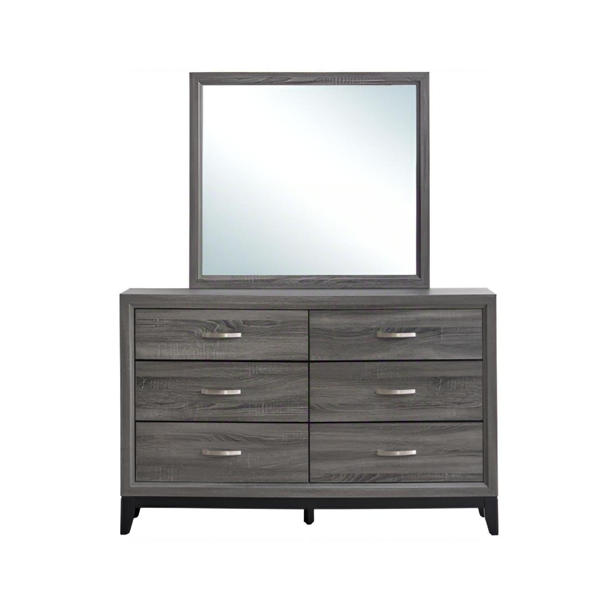 Glasgow G04305-D Dresser | 6 Gray Wood Drawers Storage