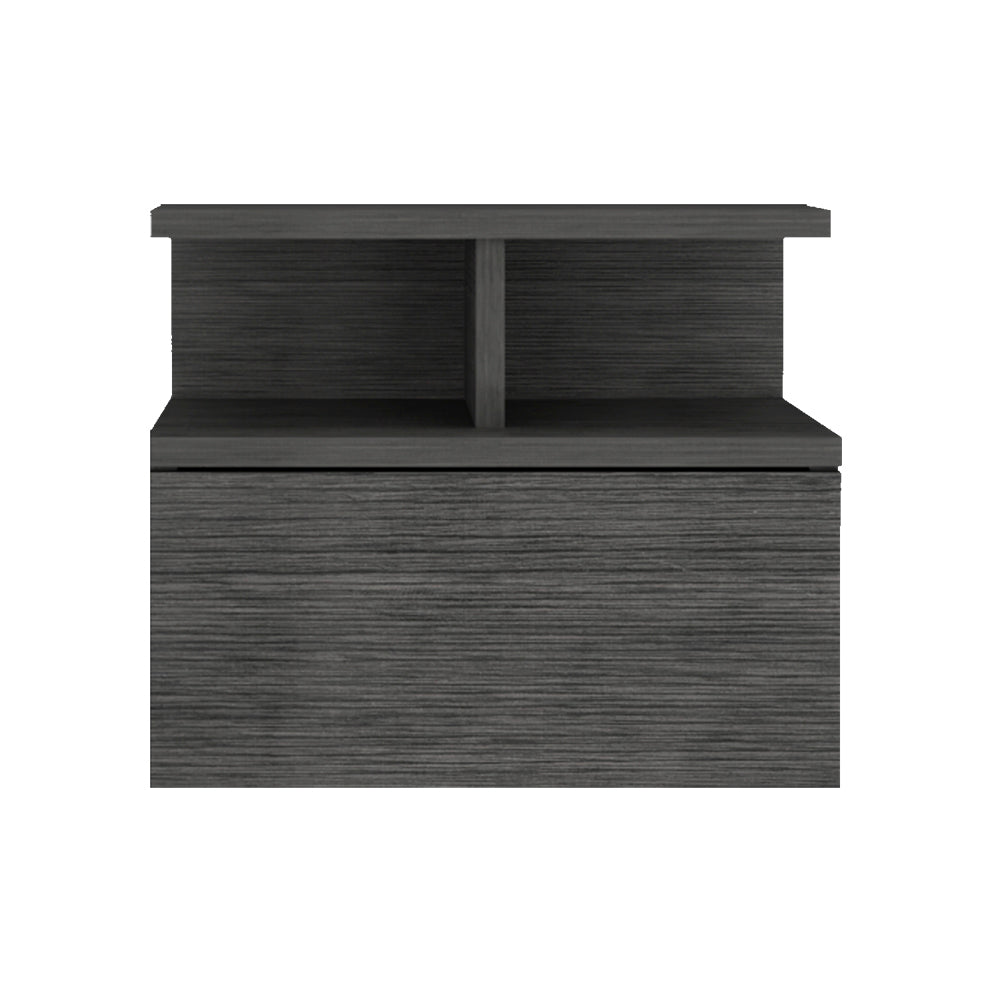 Flopini Floating Nightstand - Smokey Oak Bedroom Storage