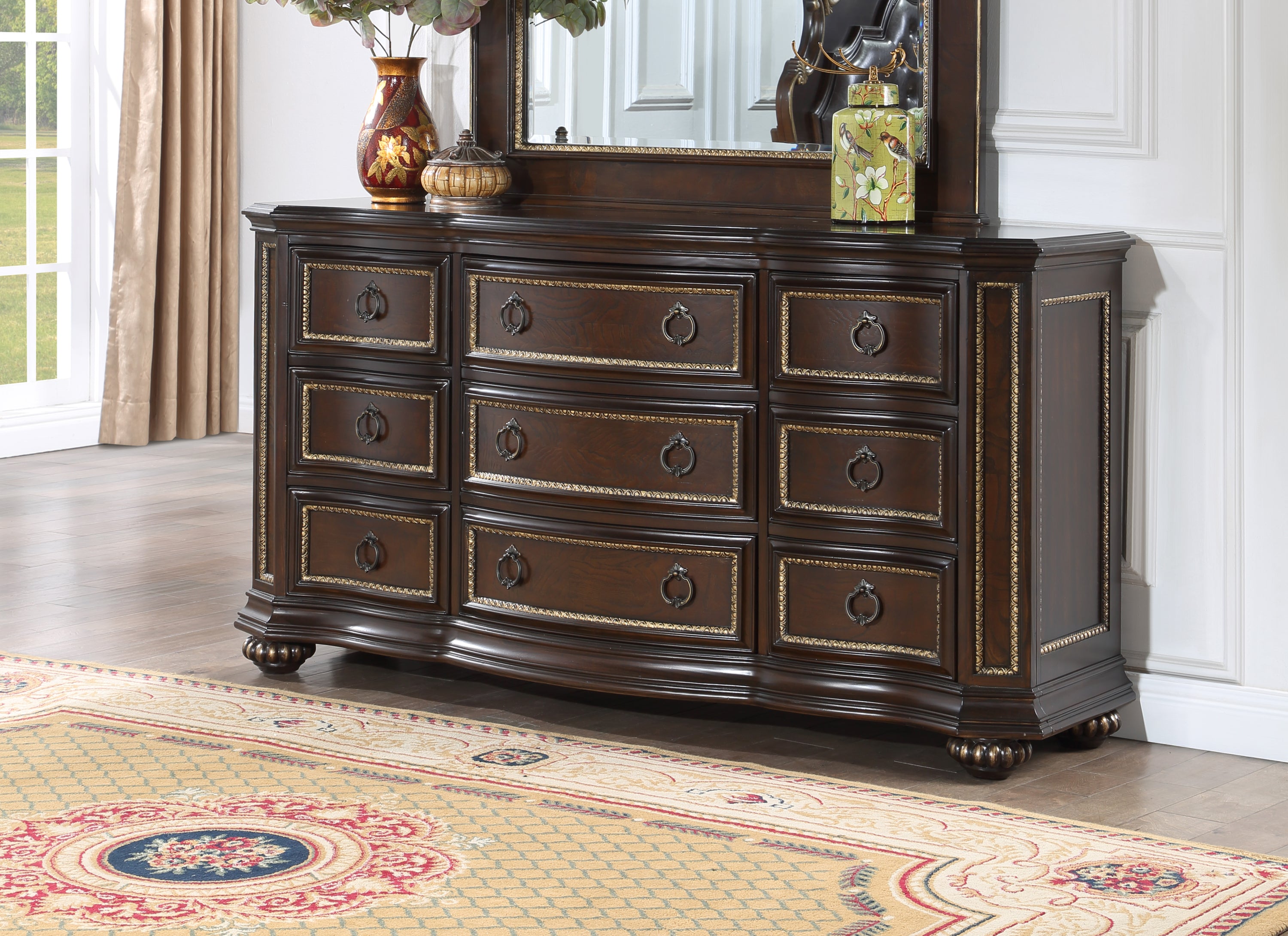 Paris G09300-D Cherry Dresser for Bedroom Storage