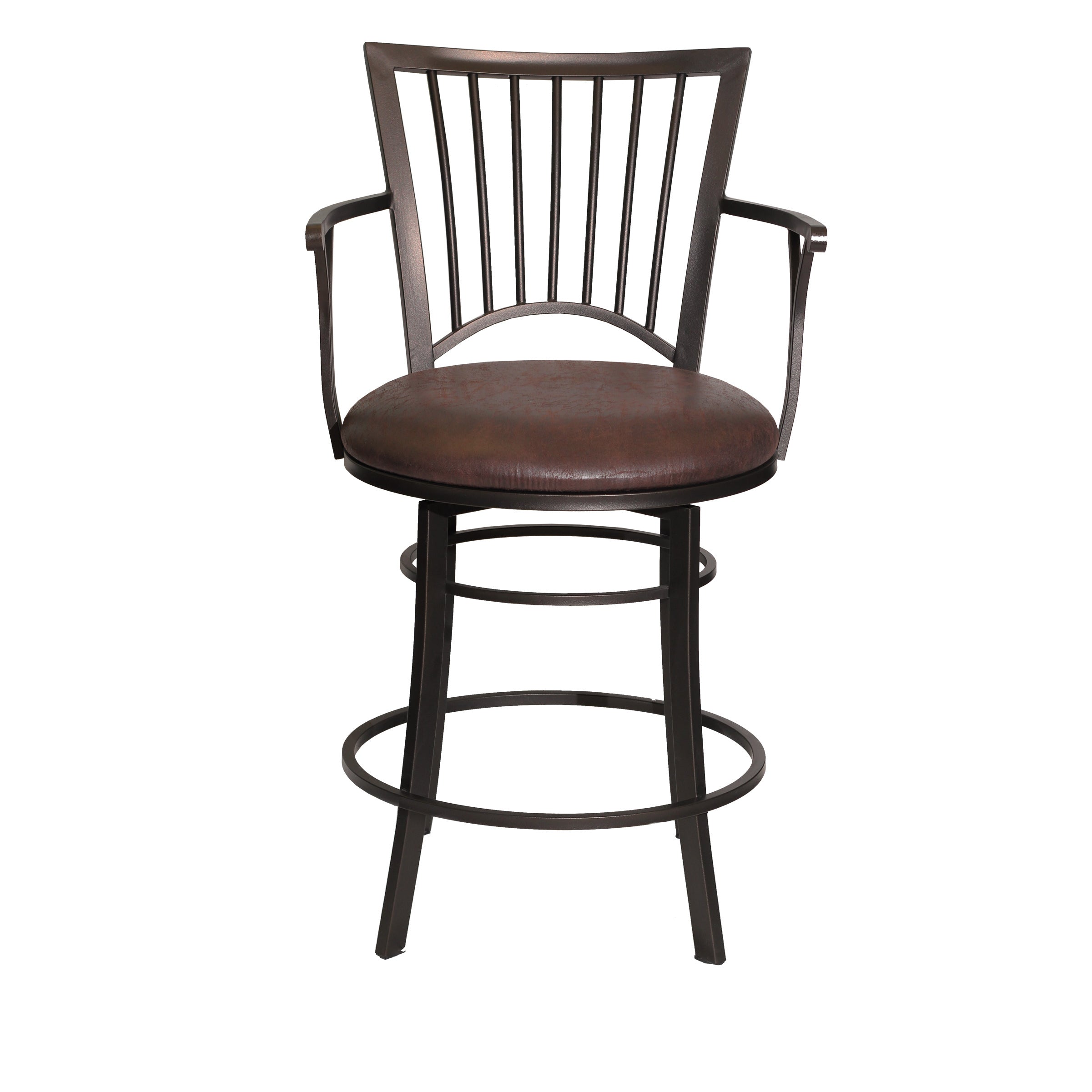 Bayview Dark Brown Swivel Counter Stool