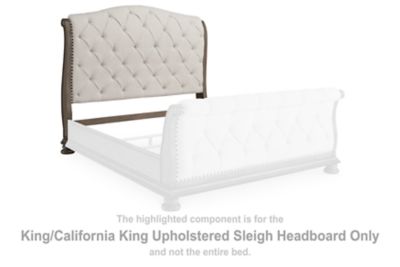 Ardenfield - King/California King Upholstered Sleigh Headboard - Light Brown