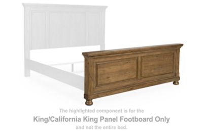 Feddinger - King/California King Panel Footboard - Medium Brown