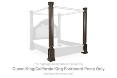 Maylee - Queen/King/California King Footboard Posts - Dark Brown