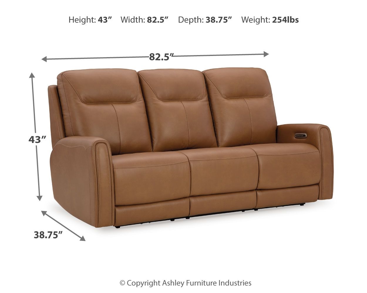 Tryanny - Butterscotch - Power Reclining Sofa