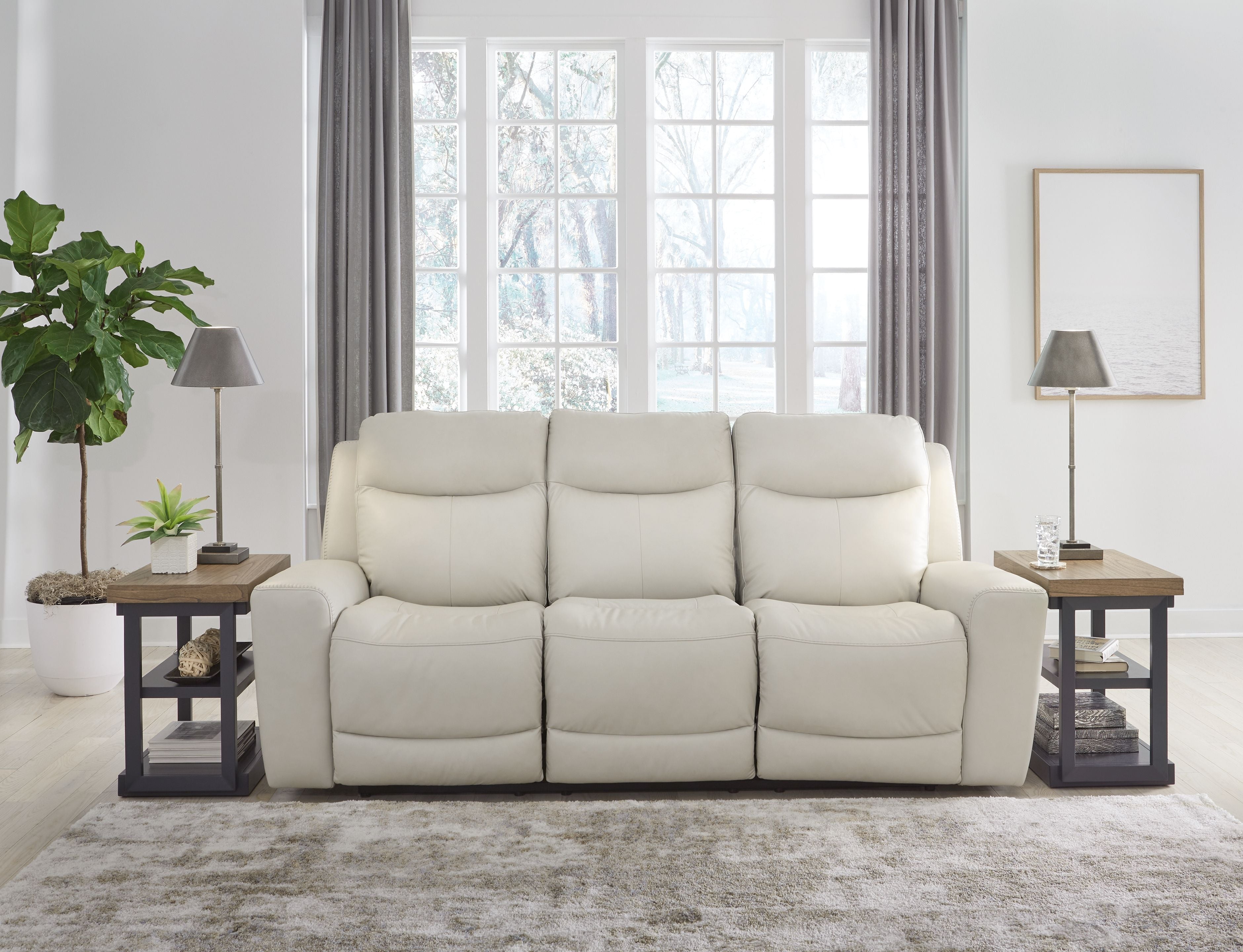 Mindanao Coconut 3-Piece Power Reclining Living Room Set: Sofa, Loveseat with Console, Recliner