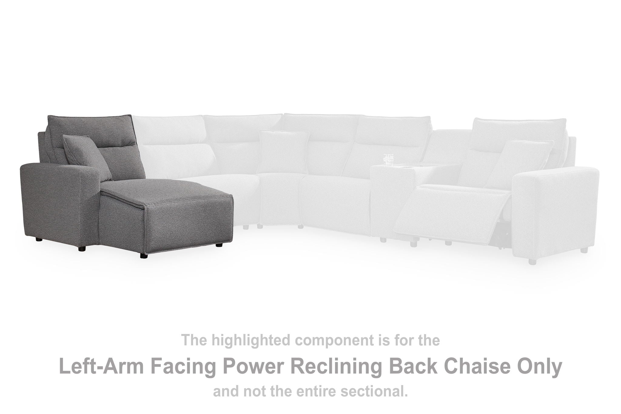 Modmax II - LAF Press Back Power Chaise - Salt And Pepper