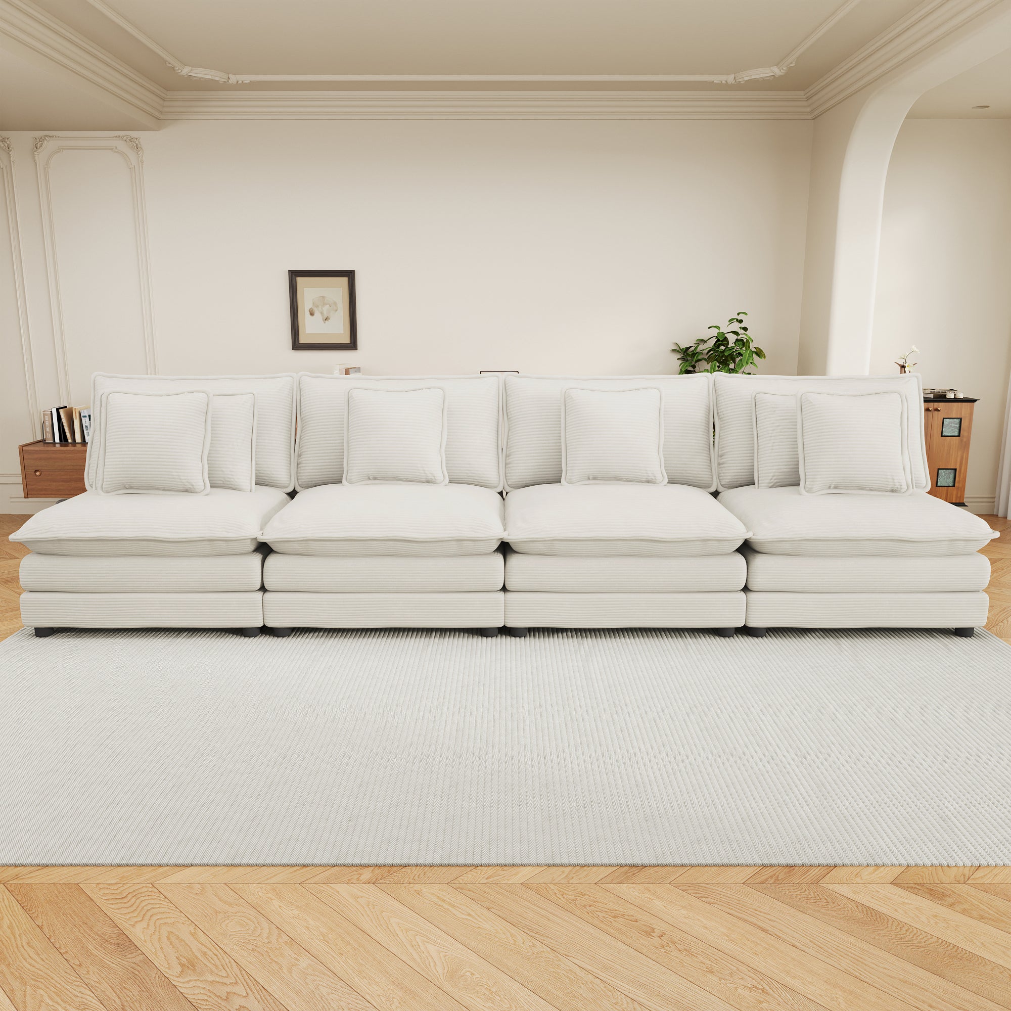 Modern Modular Corduroy Sofa Couch for Living Room