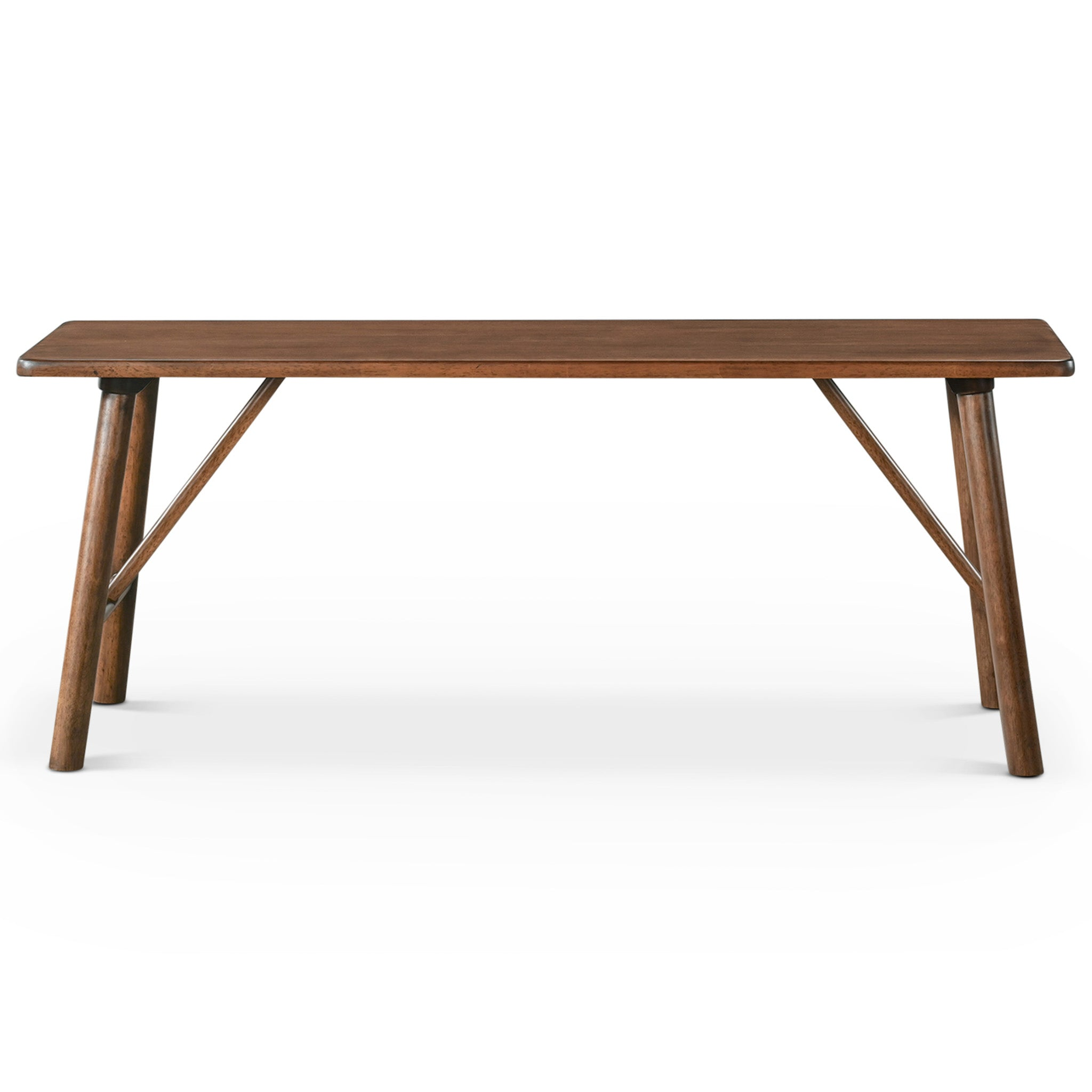 Molly Solid Wood Mid-Century Walnut Bench - 43.3" Wide