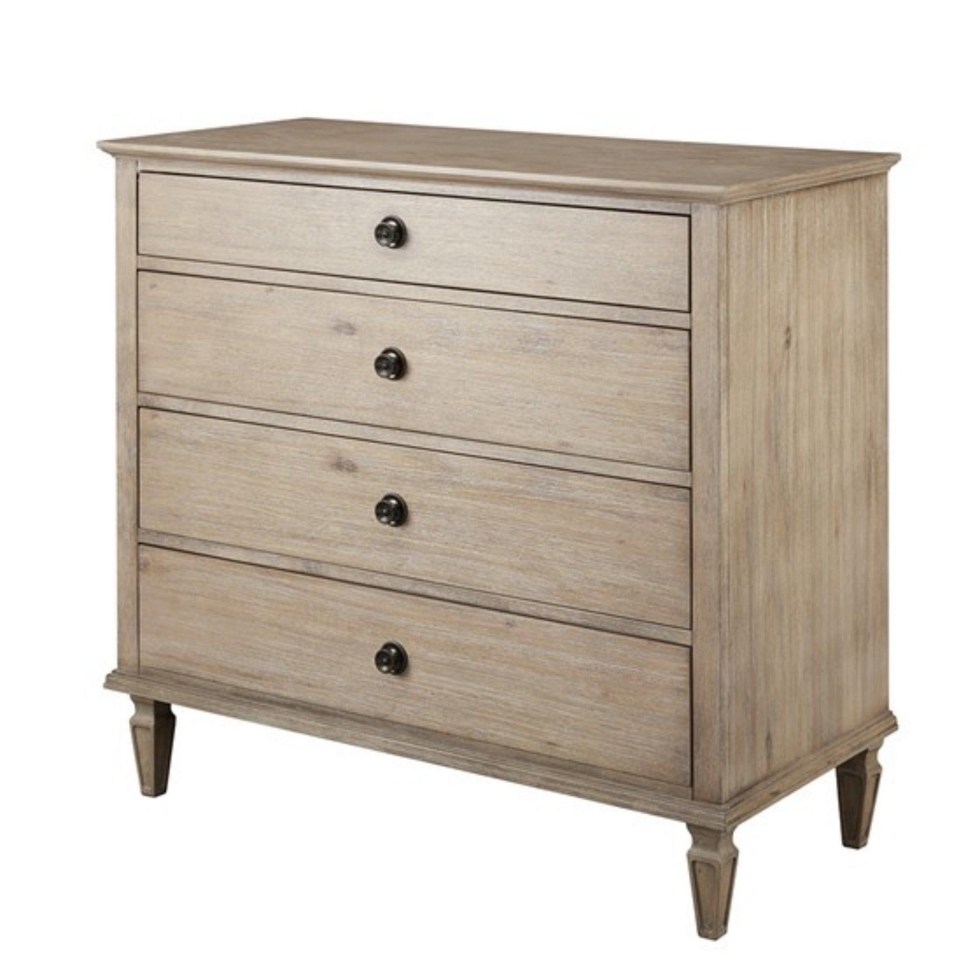 French Small Dresser - Wire Brushed Natural Wood Design