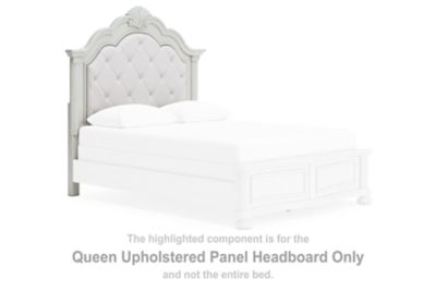 Montelaine - Antique White - Queen Upholstered Panel Headboard
