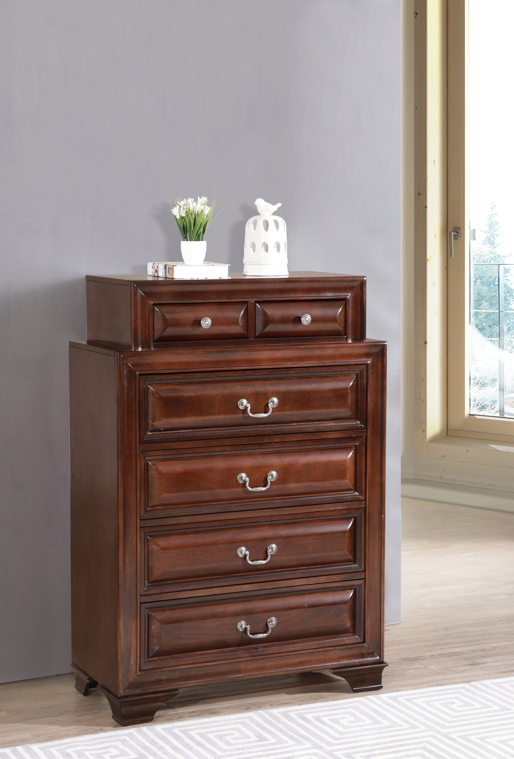 LaVita G8875-CH Cappuccino Chest - Bedroom Storage Solution